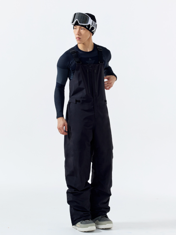 NANEND Thermal-Lock 3L Ski Bib Pants – Unisex Black NANDN | Snowears.com