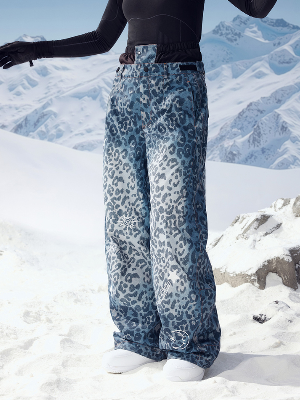 Highker 3L Denim Leopard Pants - Women's