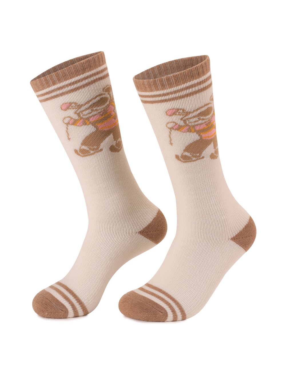 Glide Bear Kids Ski Socks Brown Doorek | Snowears.com
