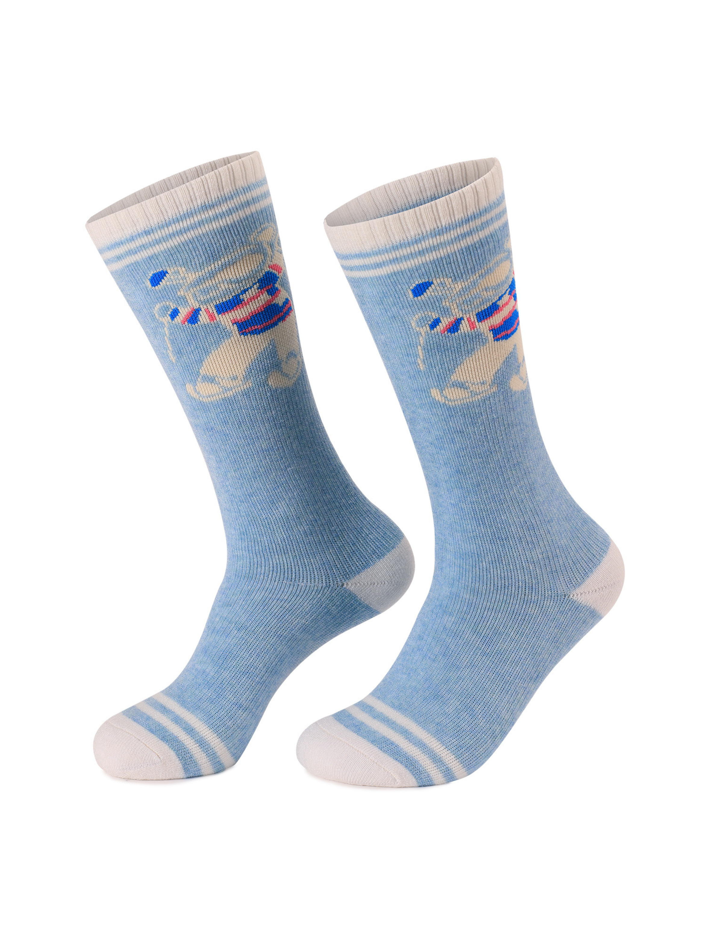 Glide Bear Kids Ski Socks Sky Blue Doorek | Snowears.com