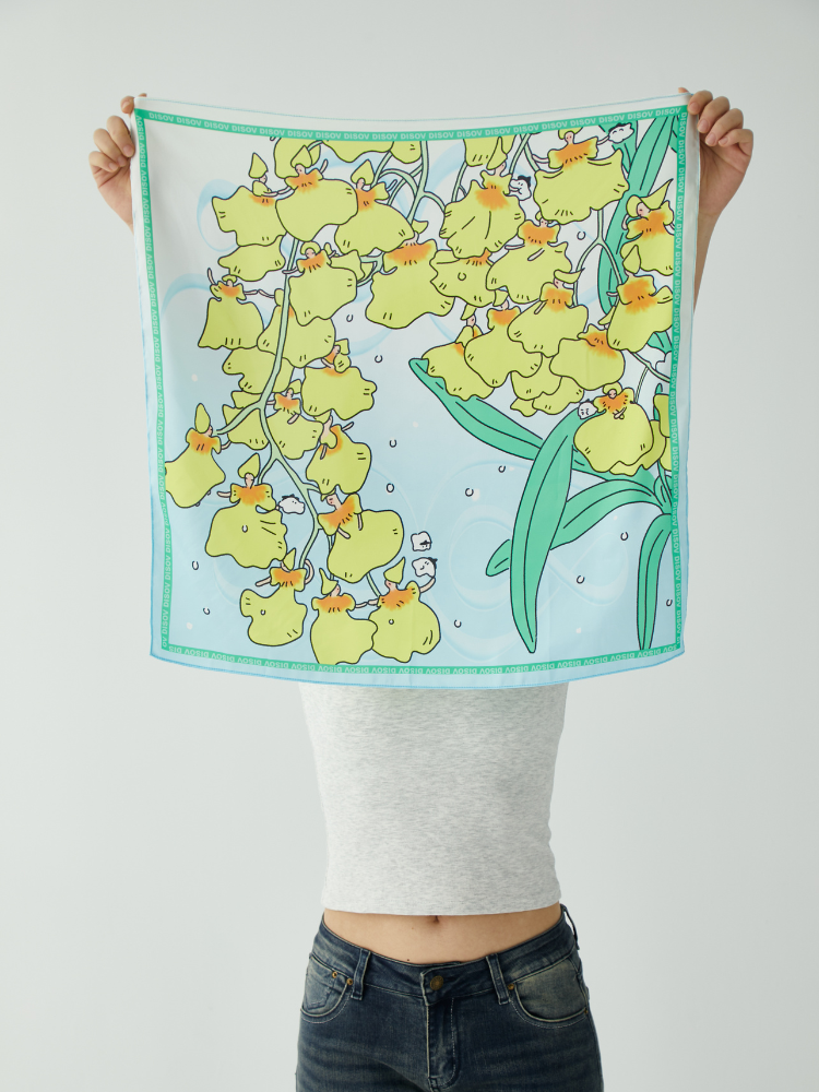 DISOV Dancing Petals Bandana Yellow DISOV | Snowears.com