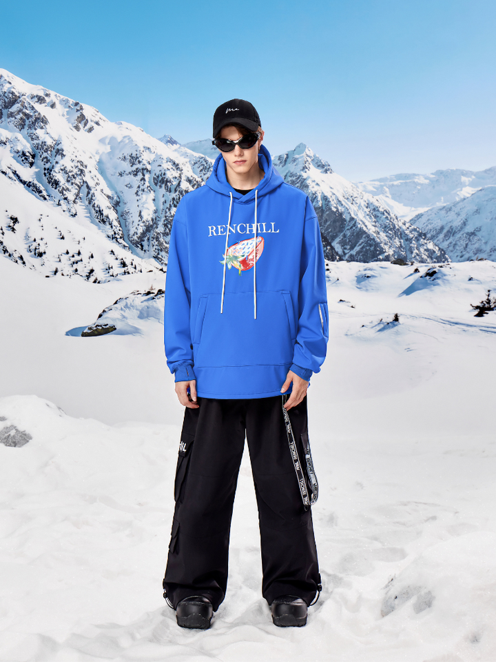 RenChill Klein Blue 3L Fleece Ski Hoodie - Men's - Snowears- Hoodies & Sweaters