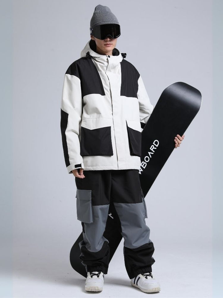 Gsou Snow Colorblock Cargo Snow Jacket - Men's - Snowears- Coats & Jackets