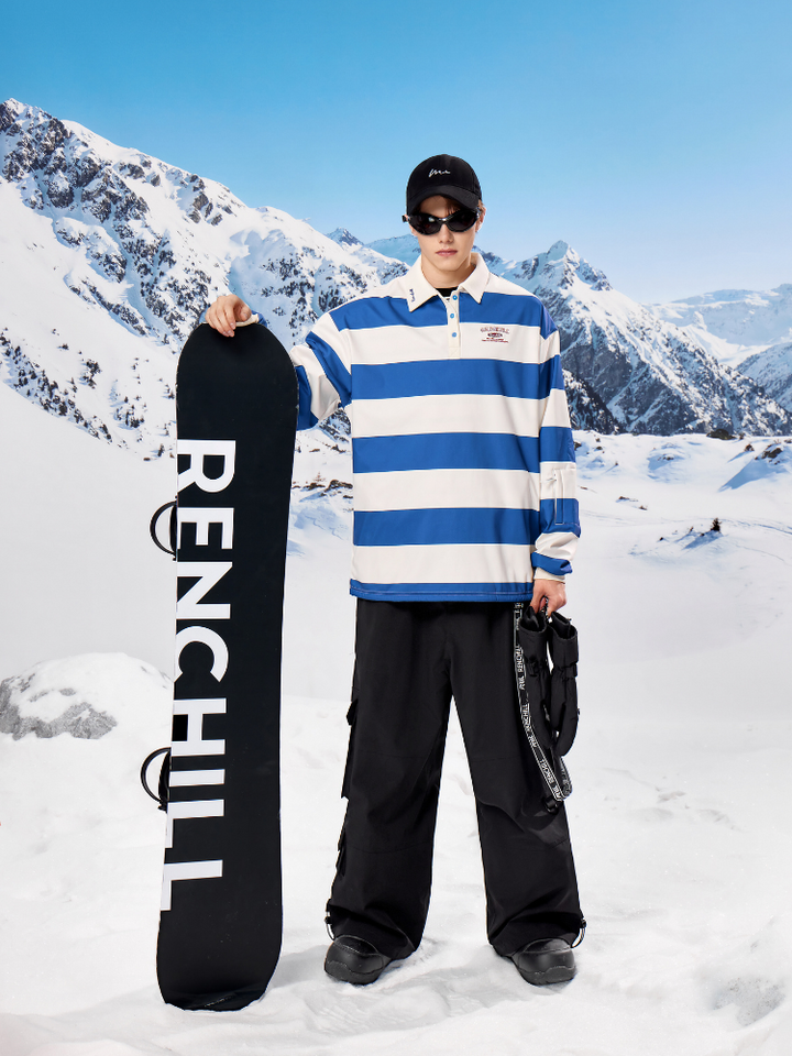 RenChill Striped Polo 3L Ski Pullover - Men's - Snowears- Hoodies & Sweaters