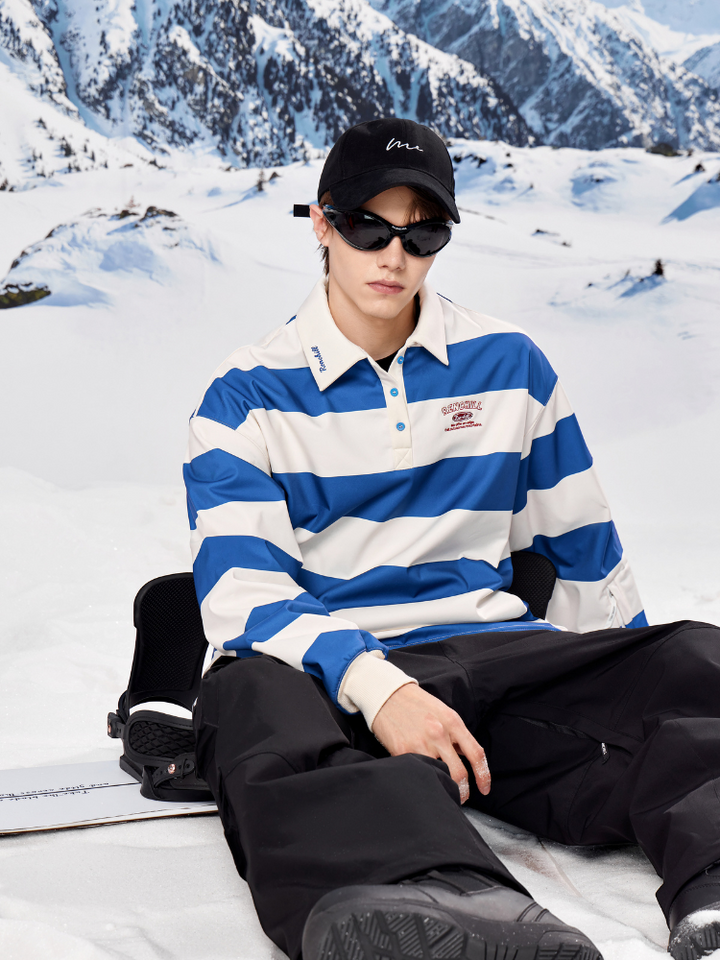 RenChill Striped Polo 3L Ski Pullover - Men's - Snowears- Hoodies & Sweaters