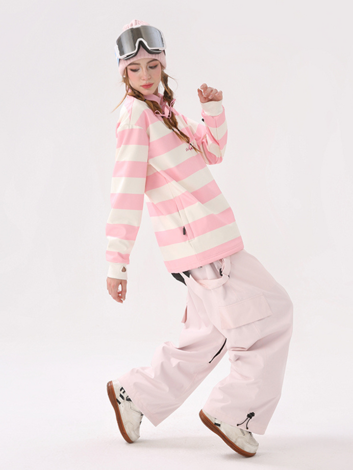 Molocoster Colorblock Striped Ski Sweatshirt - Unisex - Snowears- Hoodies & Sweaters