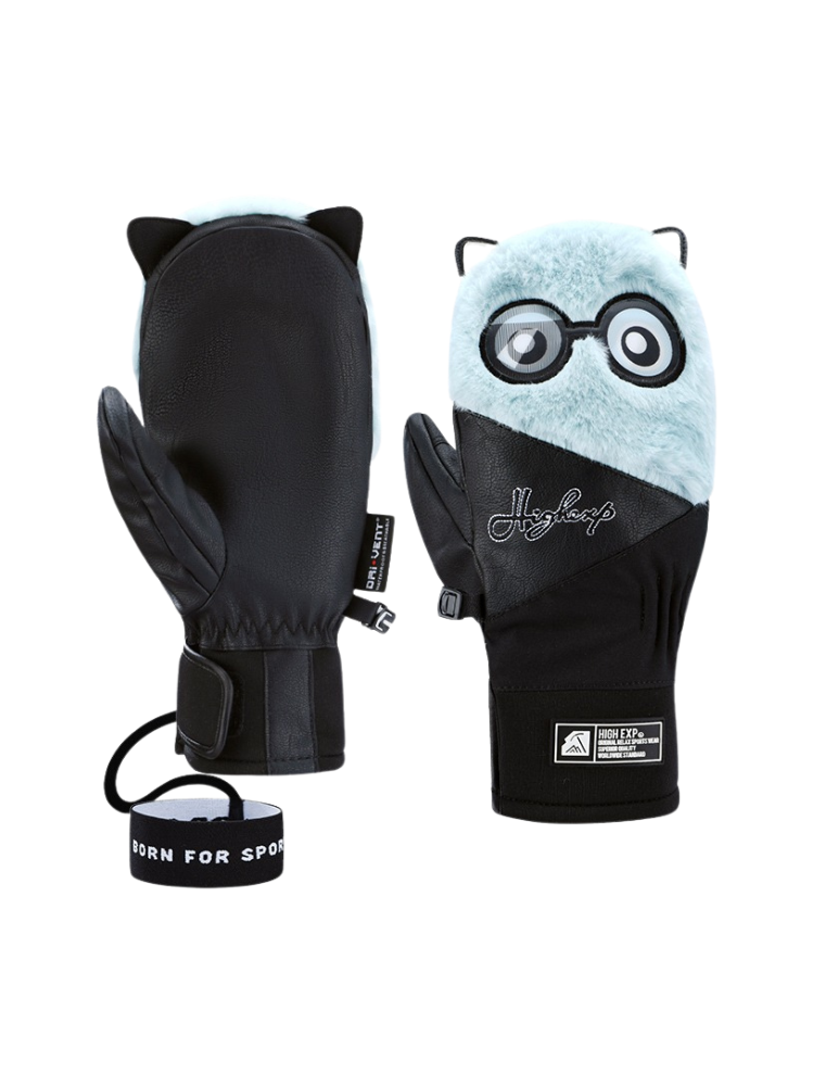 High Experience 3M™ Plush Cute Ski Mittens - Unisex Sky Blue High Experience | Snowears.com