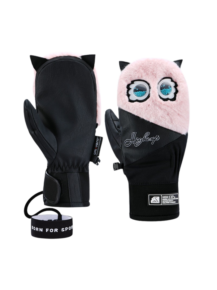 High Experience Unisex Plush Cute Ski Mittens - Snowears- gloves