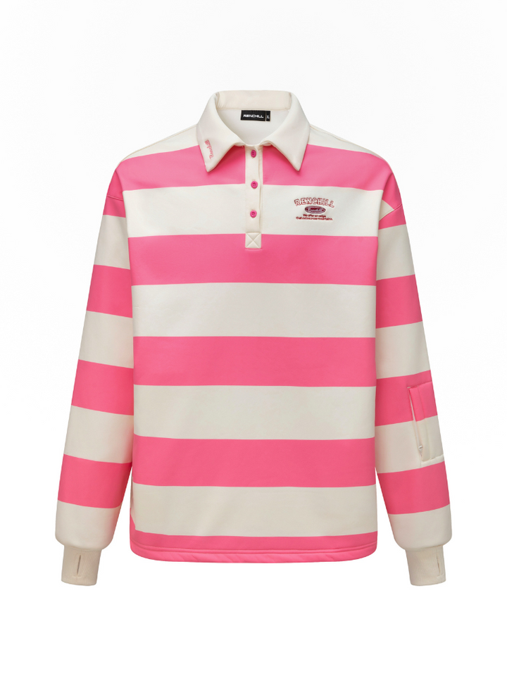 RenChill Striped Polo 3L Ski Pullover - Women's - Snowears- Hoodies & Sweaters