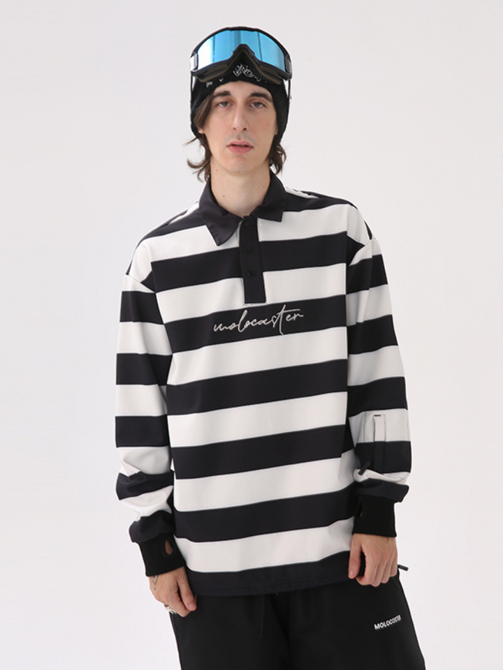 Molocoster Colorblock Striped Ski Sweatshirt - Unisex - Snowears- Hoodies & Sweaters