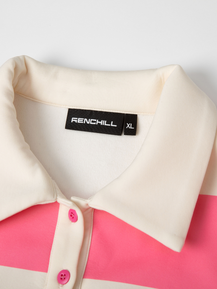 RenChill Striped Polo 3L Ski Pullover - Women's - Snowears- Hoodies & Sweaters