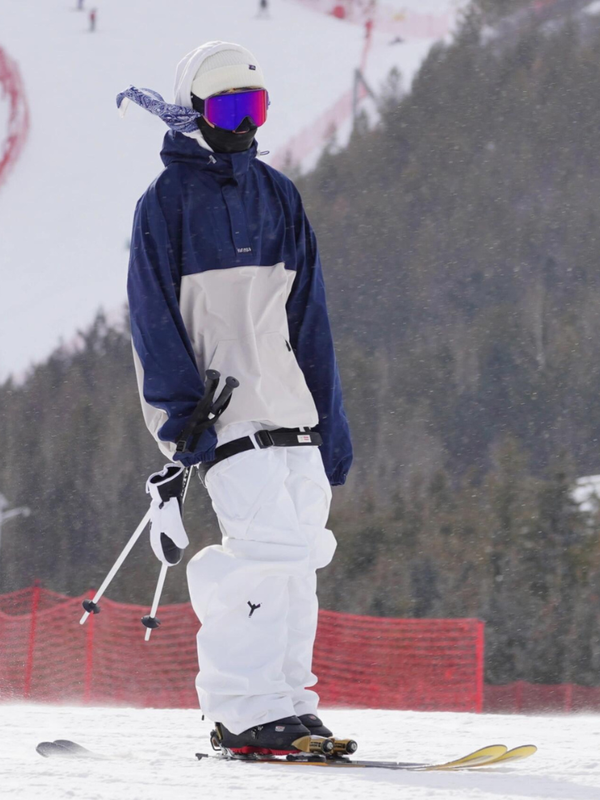 Winter Ticket Whiteout Freestyle Baggy Ski Pants - Unisex