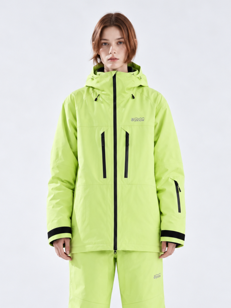 Drysnow 3L Legacy Ski Jacket - Unisex Fluorescent Green Drysnow | Snowears.com