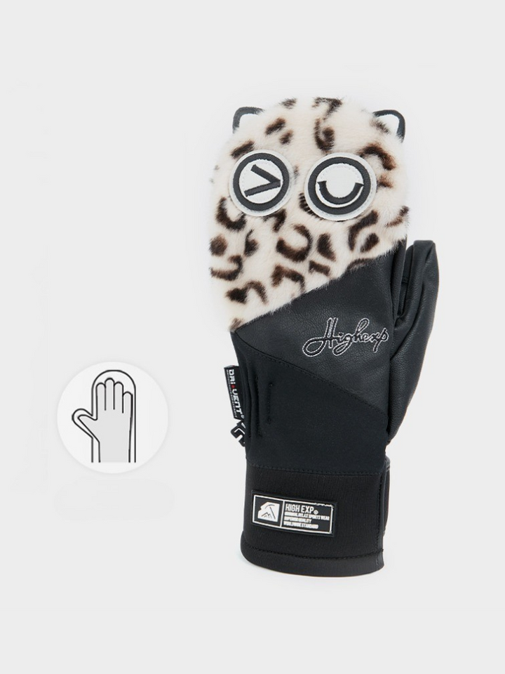 High Experience Unisex Plush Cute Ski Mittens - Snowears- gloves