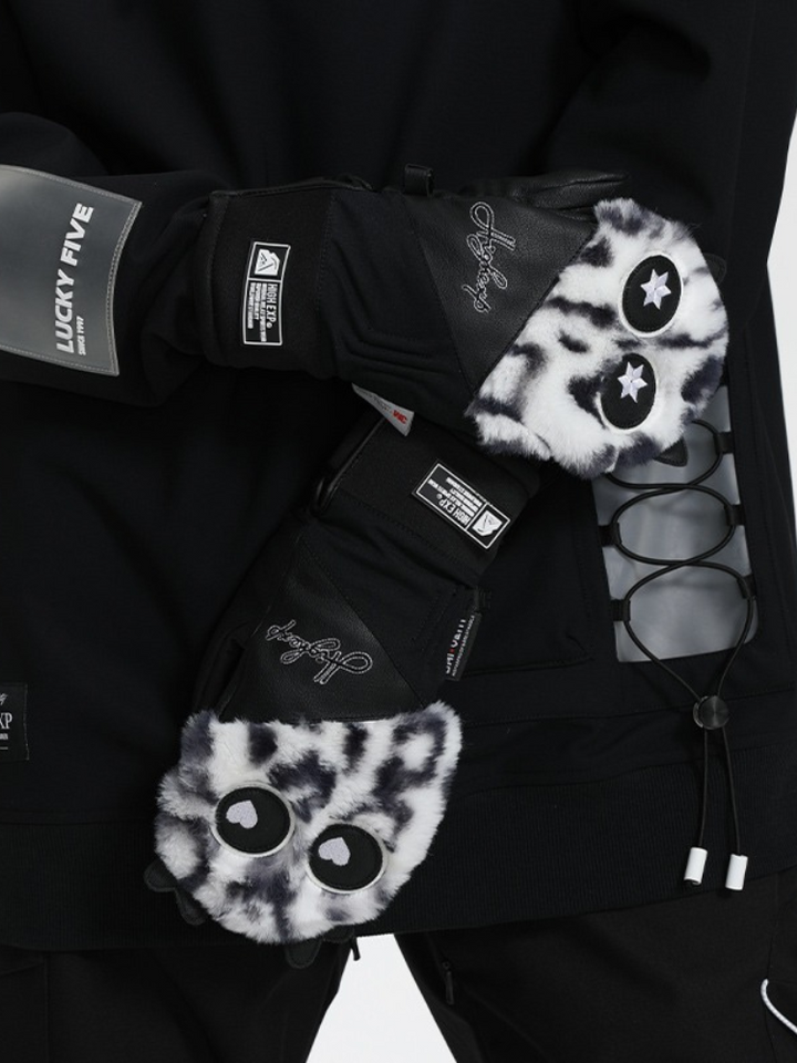 High Experience Unisex Plush Cute Ski Mittens - Snowears- gloves