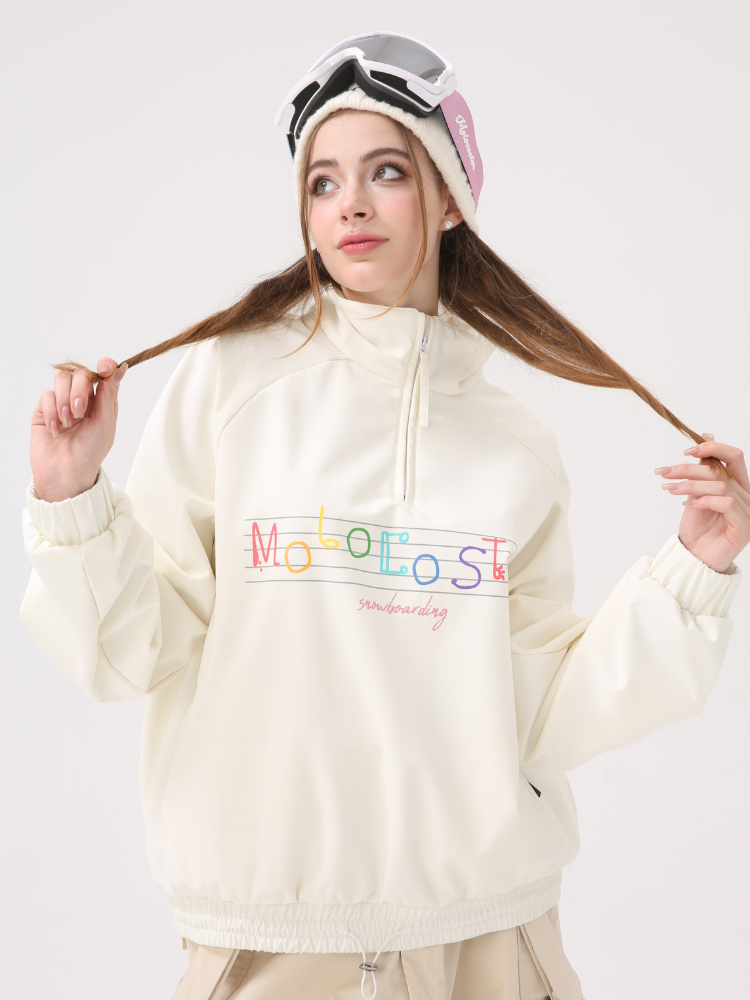 Molocoster Beige Ski Sweatshirt - Women's Molocoster | Snowears.com