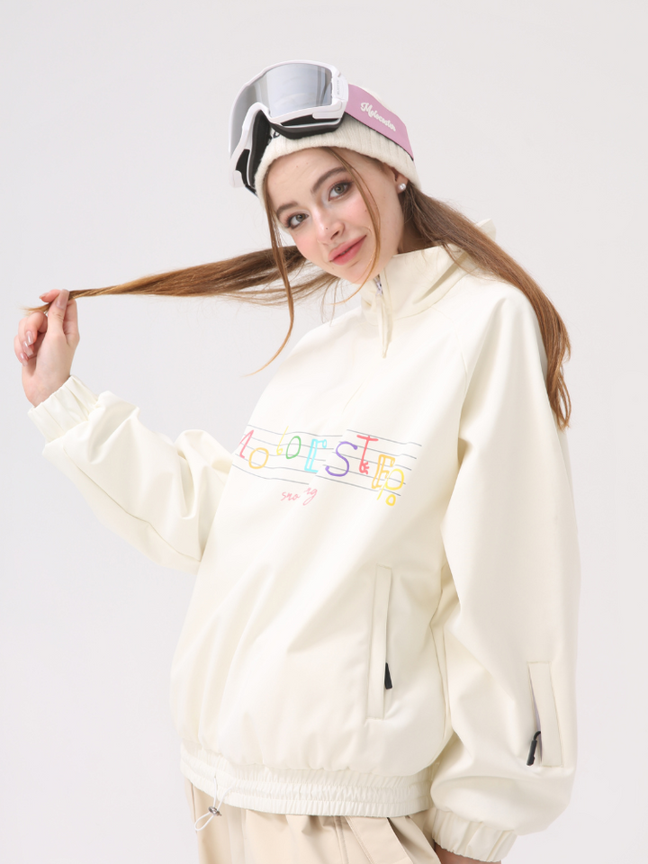 Molocoster Beige Ski Sweatshirt - Women's - Snowears- Hoodies & Sweaters