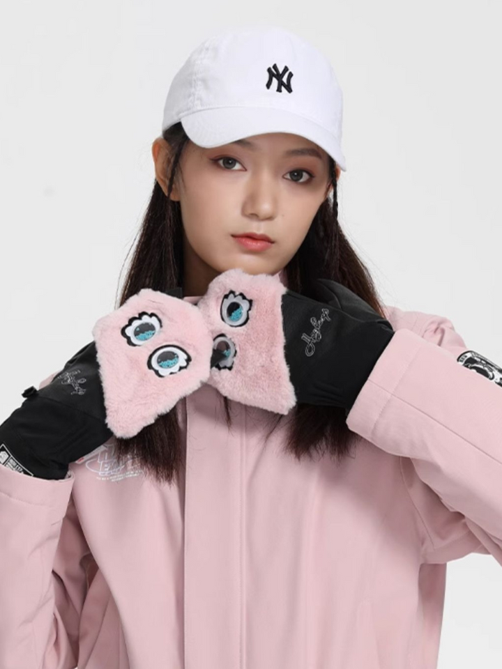 High Experience Unisex Plush Cute Ski Mittens - Snowears- gloves