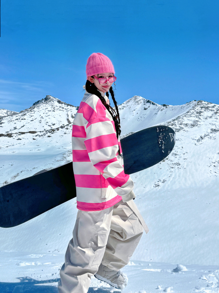 RenChill Striped Polo 3L Ski Pullover - Women's - Snowears- Hoodies & Sweaters