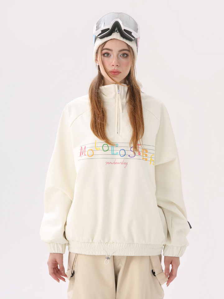 Molocoster Beige Ski Sweatshirt - Women's - Snowears- Hoodies & Sweaters