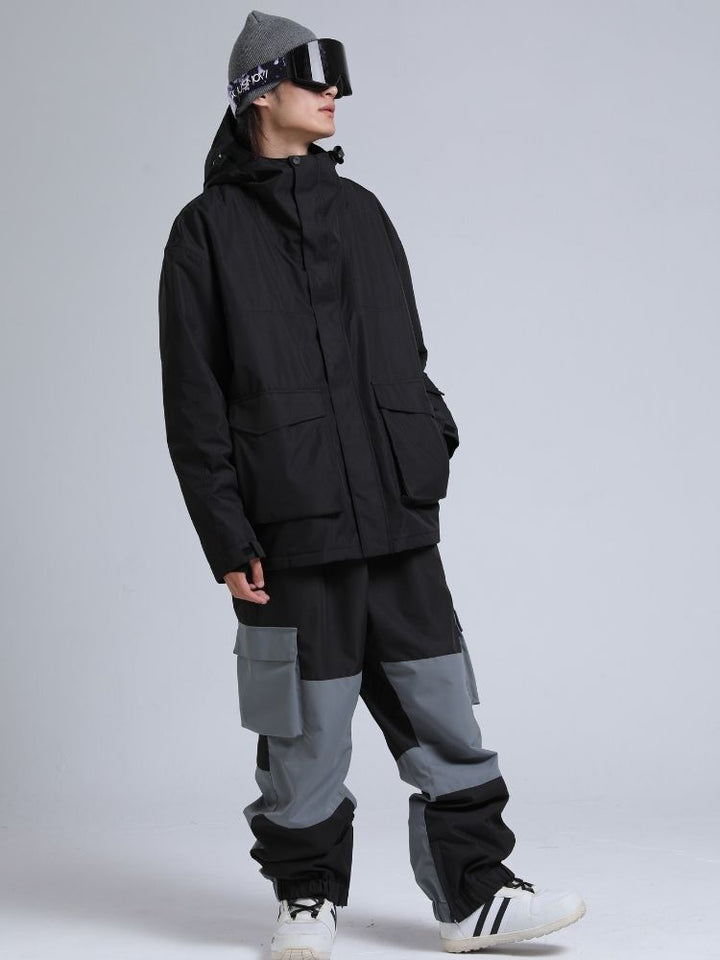 Gsou Snow Colorblock Cargo Snow Jacket - Men's - Snowears- Coats & Jackets