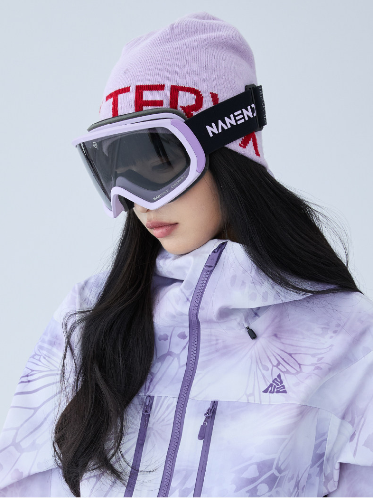 ski goggles purple NANEND Adaptive Photochromic – Snowears Color:Avery Urban Jungle BULLS Street Flyer - V3 Boston with a smooth spherical