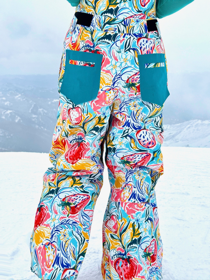 RenChill Glacier Floral 3L Ski Bib Overalls - Women's - Snowears- bib pants