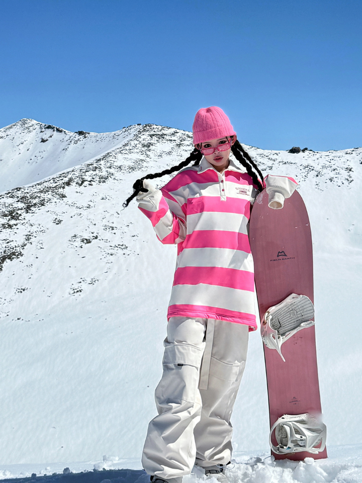 RenChill Striped Polo 3L Ski Pullover - Women's - Snowears- Hoodies & Sweaters