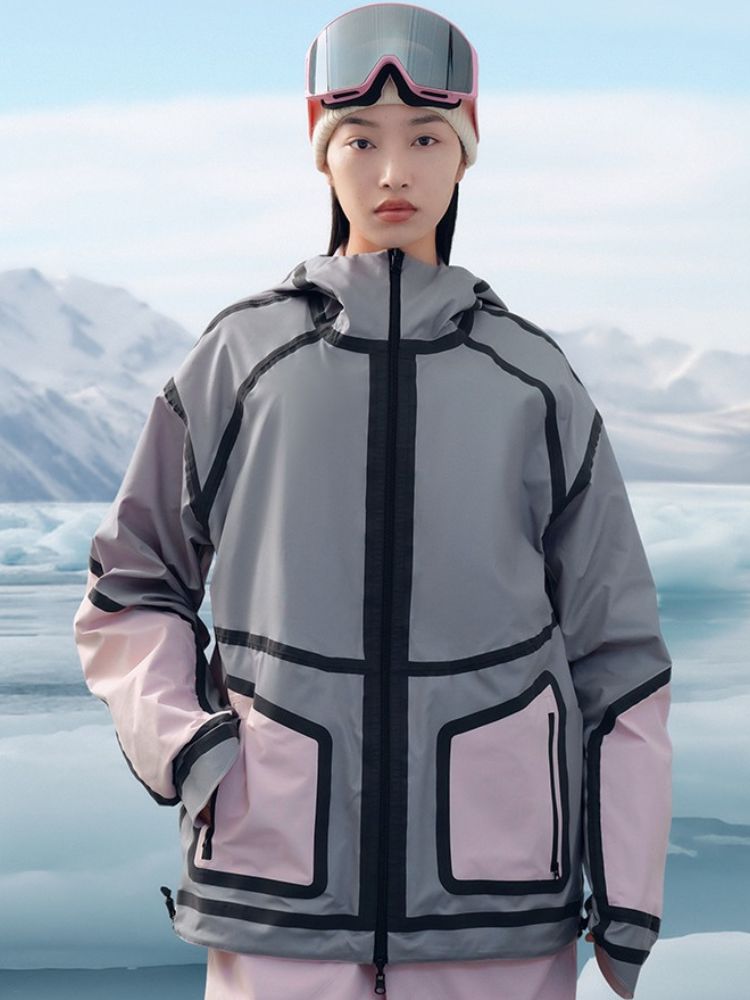 NIS SuperB Reflective Snow Tech Shell Jacket - Unisex - Snowears- Ski/Snowboard Jackets