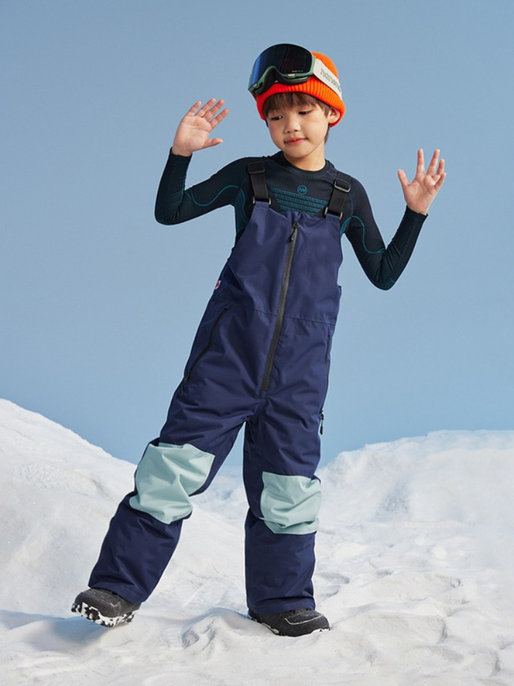NANEND Kids Sail Adventure Ski Bibs Navy NANDN | Snowears.com