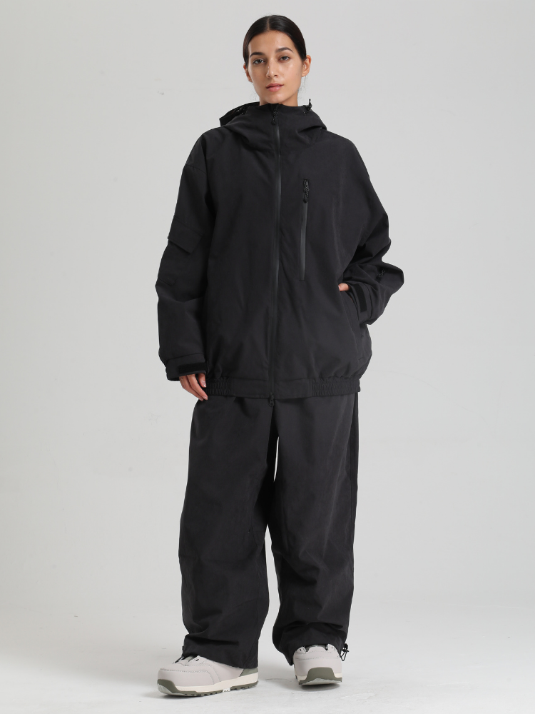 Gsou Snow Minimalist Freeride Snow Suit – Women's Black Gsou Snow | Snowears.com