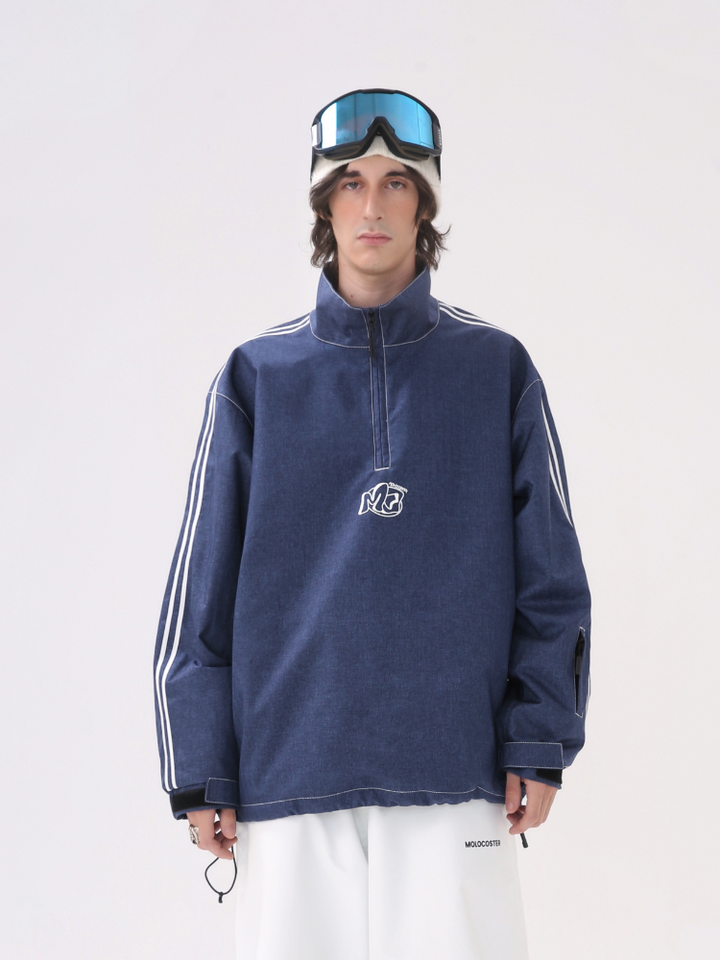 Molocoster Loose Fit Denim Snow Pullover - Men's - Snowears- Jackets