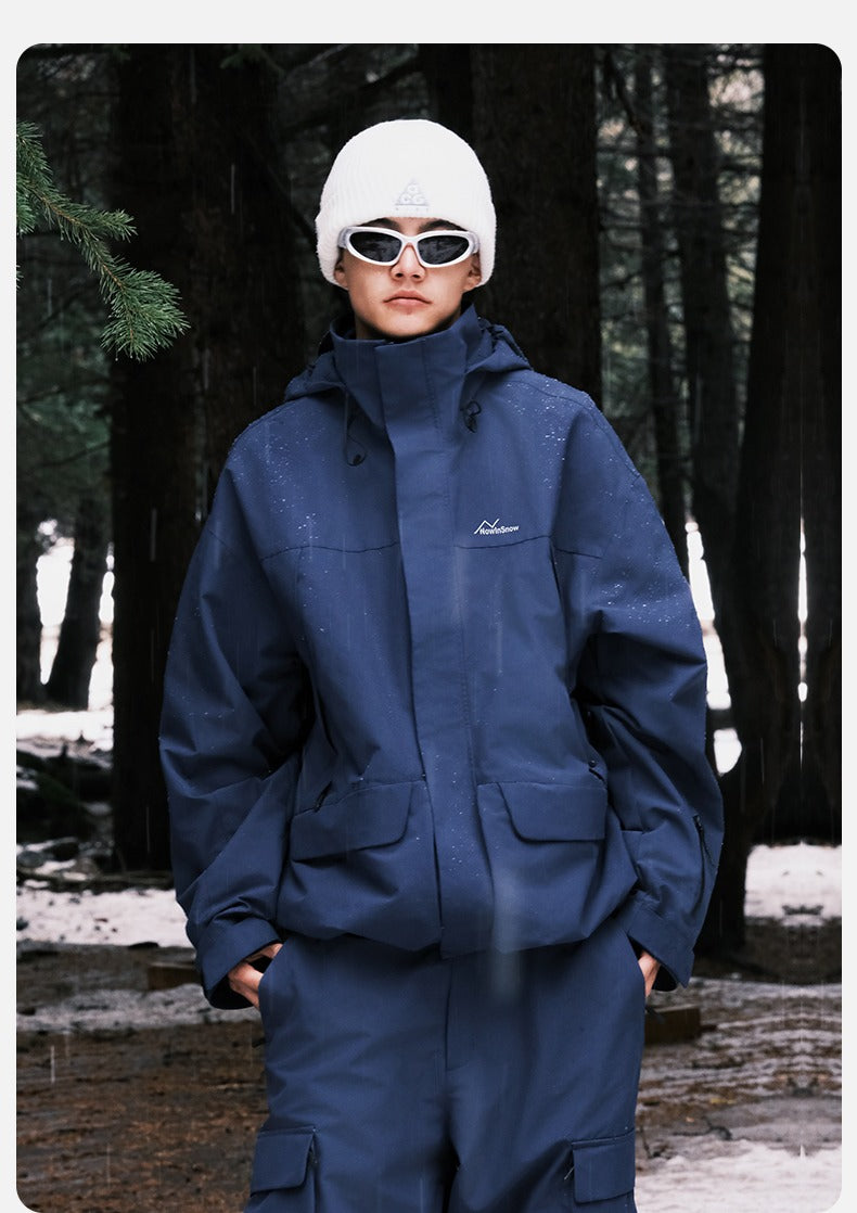 NIS 2L Solid Color Loose Jacket - Unisex - Snowears- Ski/Snowboard Jackets