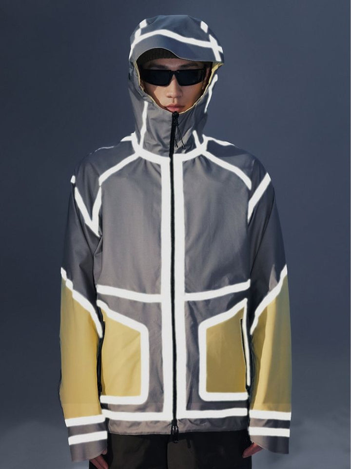 NIS SuperB Reflective Snow Tech Shell Jacket - Snowears-snowboarding skiing jacket pants accessories