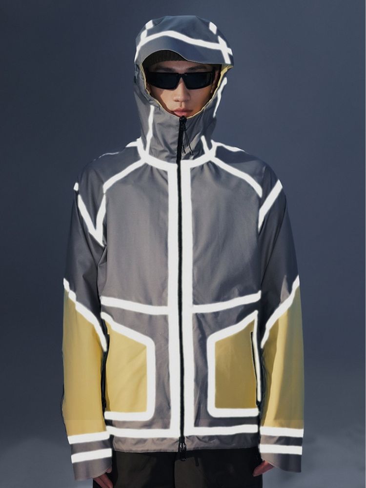 NIS SuperB Reflective Snow Tech Shell Jacket - Unisex - Snowears- Ski/Snowboard Jackets