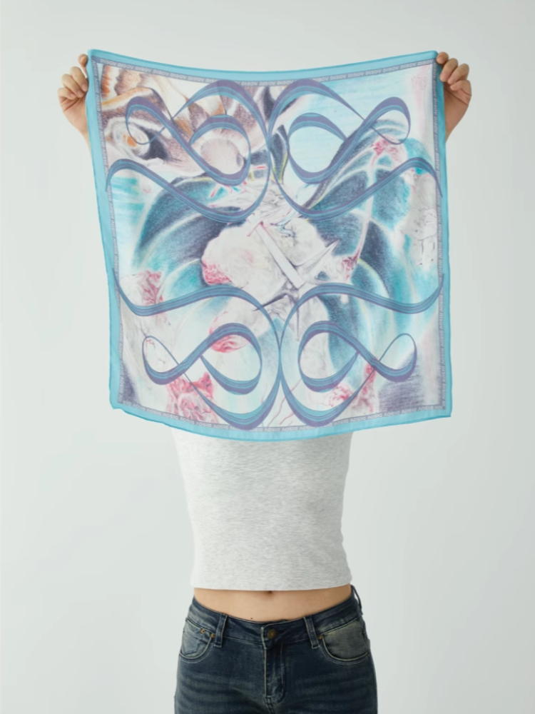 DISOV x ZtoA Abstract Print Bandana Blue DISOV | Snowears.com