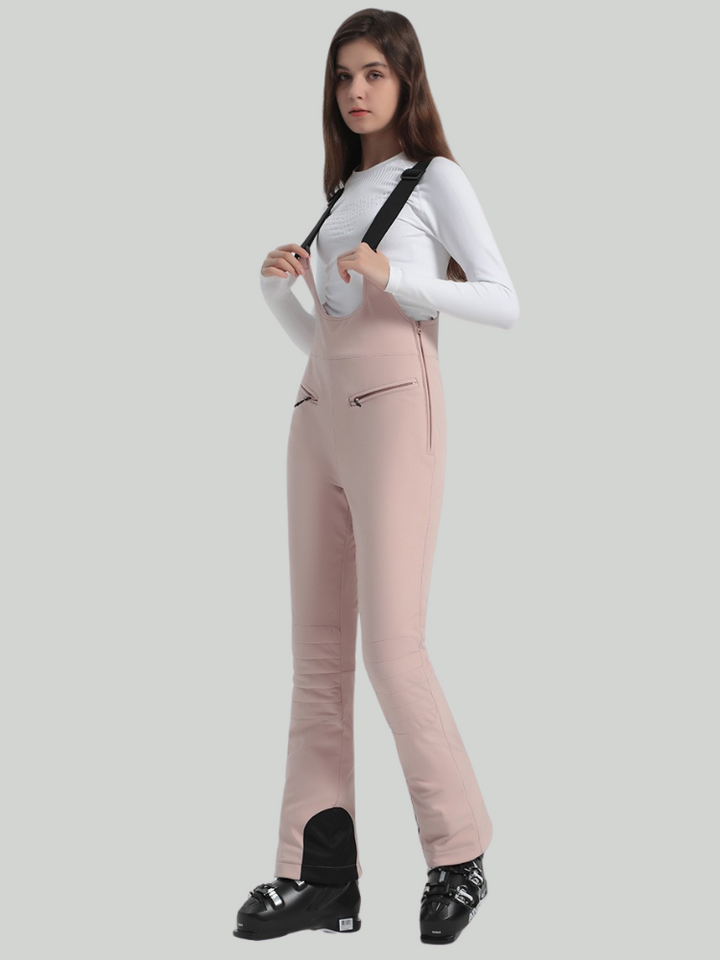 Gsou Snow High Rise Flare Stretch Bib Pants - Women's - Snowears- pants