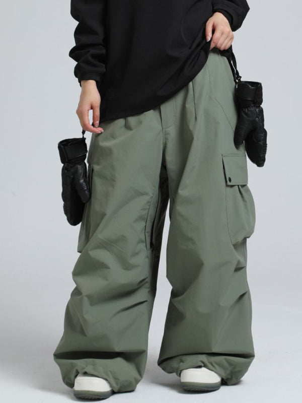 Gsou Snow Baggy Cargo Snowboard Pants - Unisex - Snowears- snow pants
