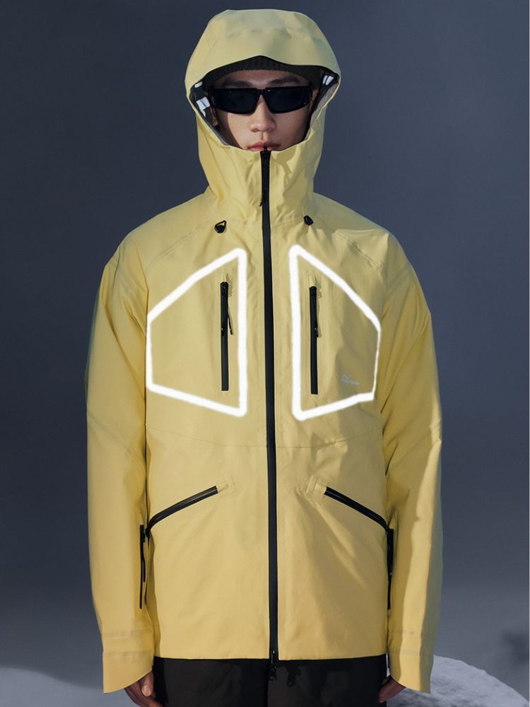 NIS SuperB Reflective Snow Tech Shell Jacket - Unisex - Snowears- Ski/Snowboard Jackets