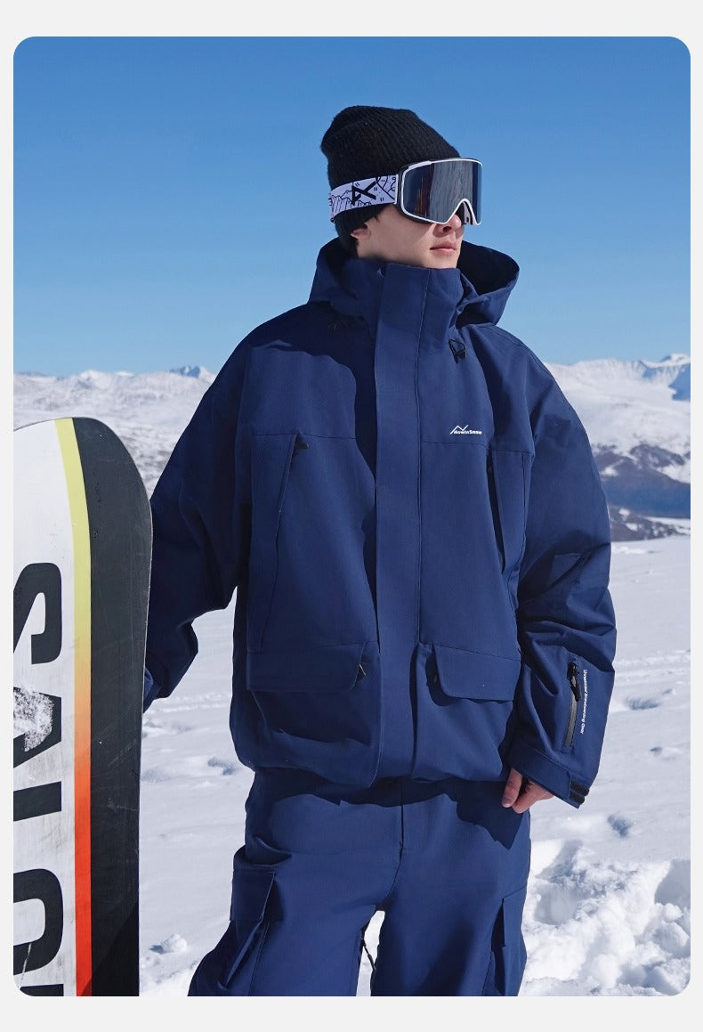 NIS 2L Solid Color Loose Jacket - Unisex - Snowears- Ski/Snowboard Jackets