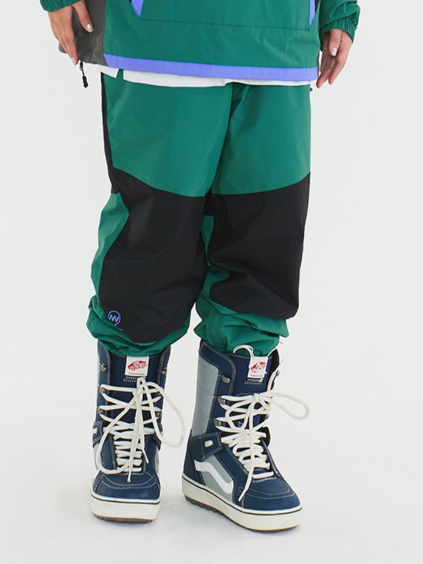 NANDN Colorblock Narrow Mouth Ski Snow Pants - Unisex - Snowears- pants