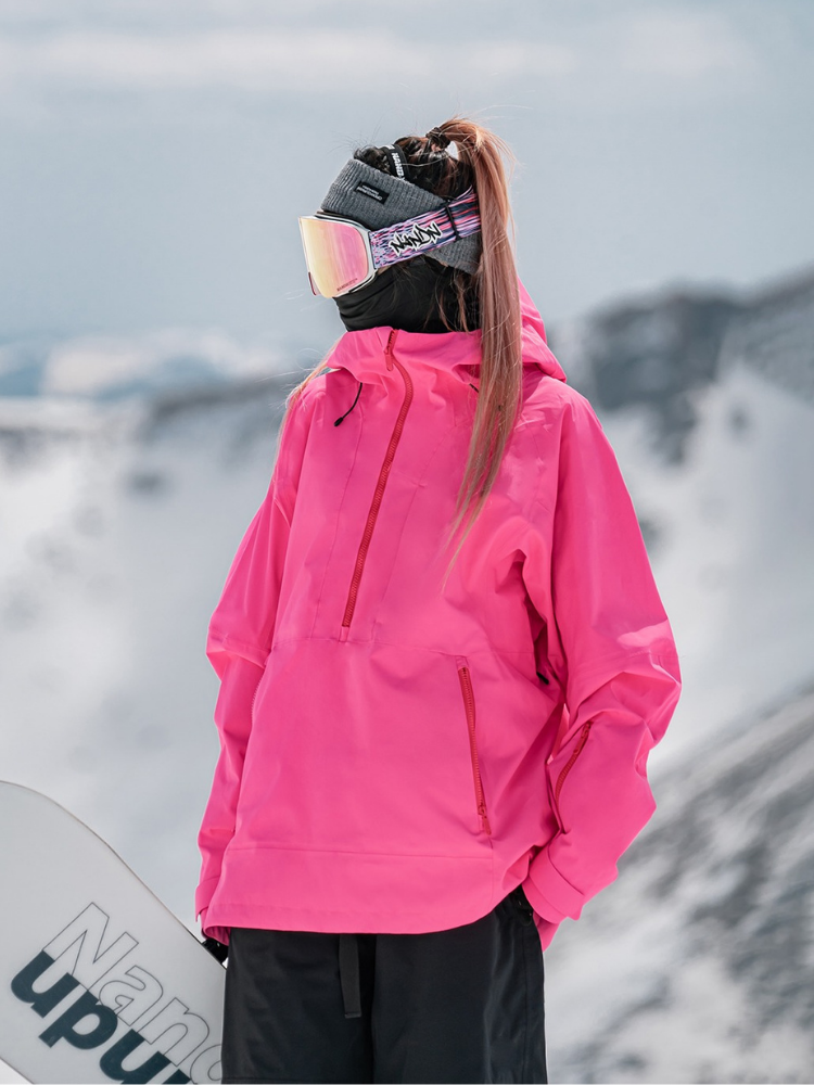 NANDN 3L Shield Lite Half-Zip Shell Jacket - Unisex - Snowears- Jackets