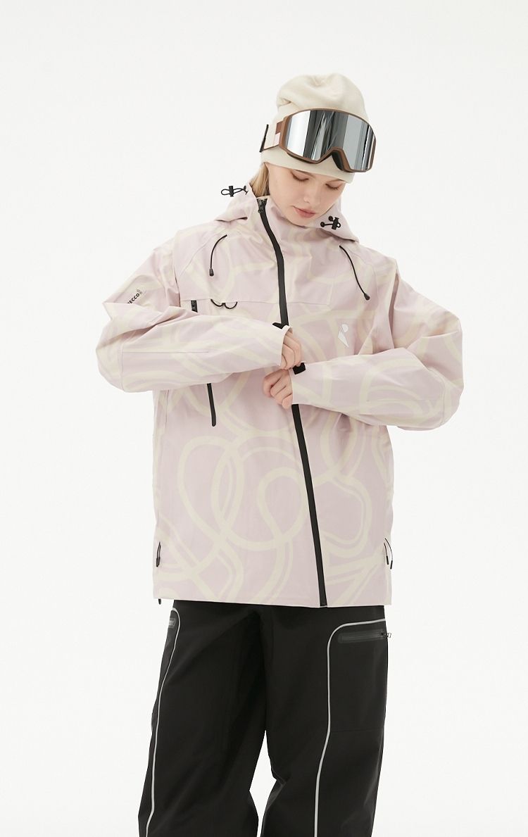 RandomPow Freestyle Light Pink RECCO® Shell Jacket - Women's - Snowears- Shell Jacket
