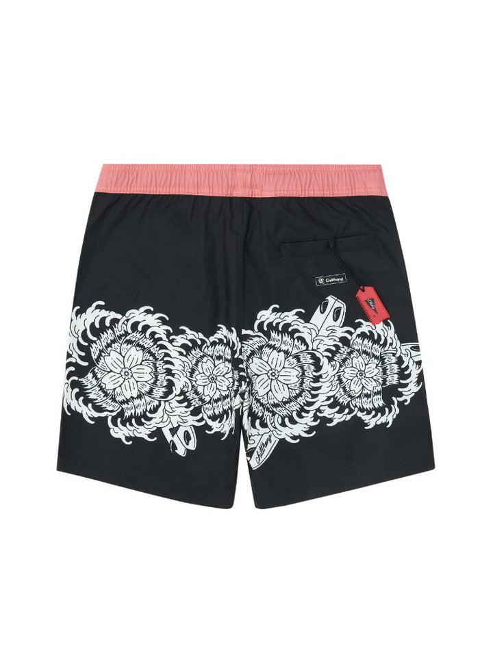 CHILLHANG Summer Print Spliced Color Shorts - Men's - Snowears- shorts