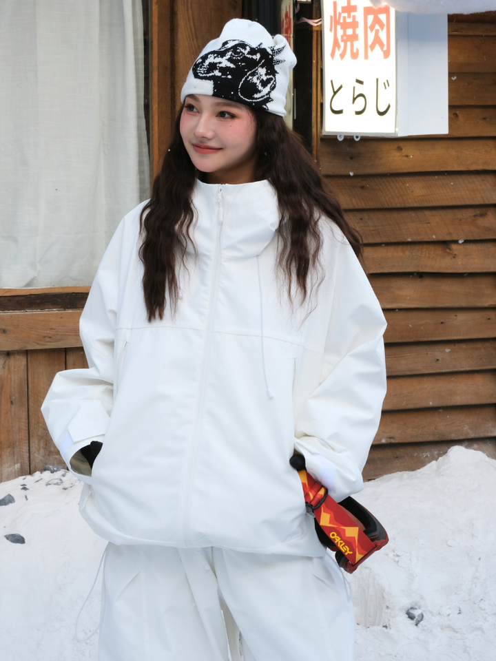 Hellystudio All-white 3L Snow Jacket - Unisex - Snowears