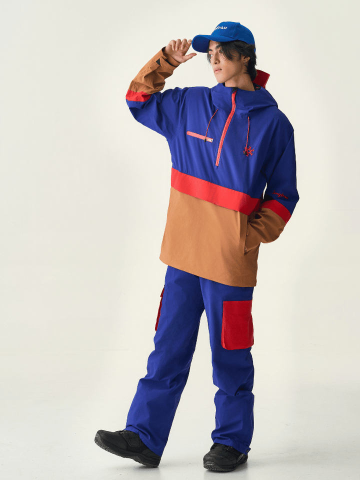 Jungfrau 3L Pullover Motion Navy Jacket - Snowears-snowboarding skiing jacket pants accessories