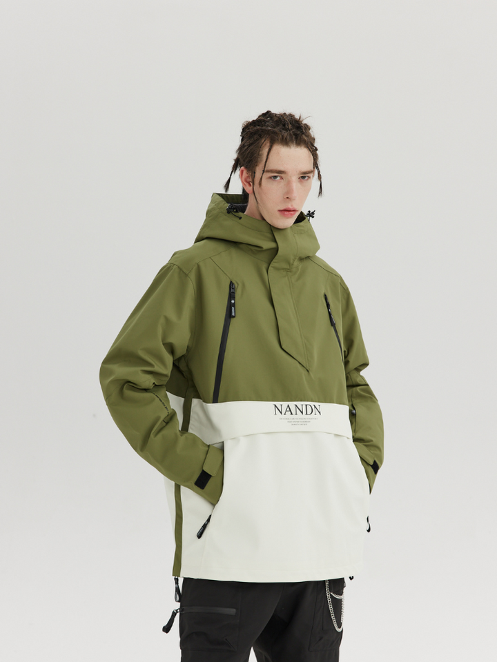 NANDN Insulated Colorblock Hood Jacket - US Only - Snowears- Jackets