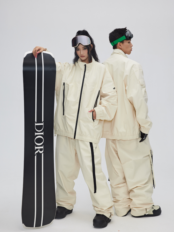 Yetisnow Oversized Beige Pants - Men's - Snowears- mens snowboard/ski pants