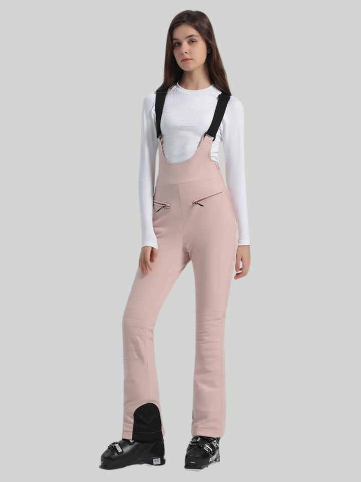 Gsou Snow High Rise Flare Stretch Bib Pants - Women's - Snowears- pants