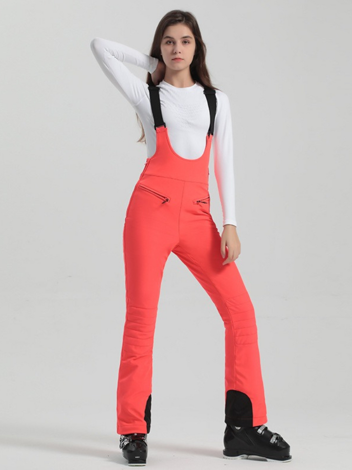 Gsou Snow High Rise Flare Stretch Bib Pants - Women's - Snowears- pants